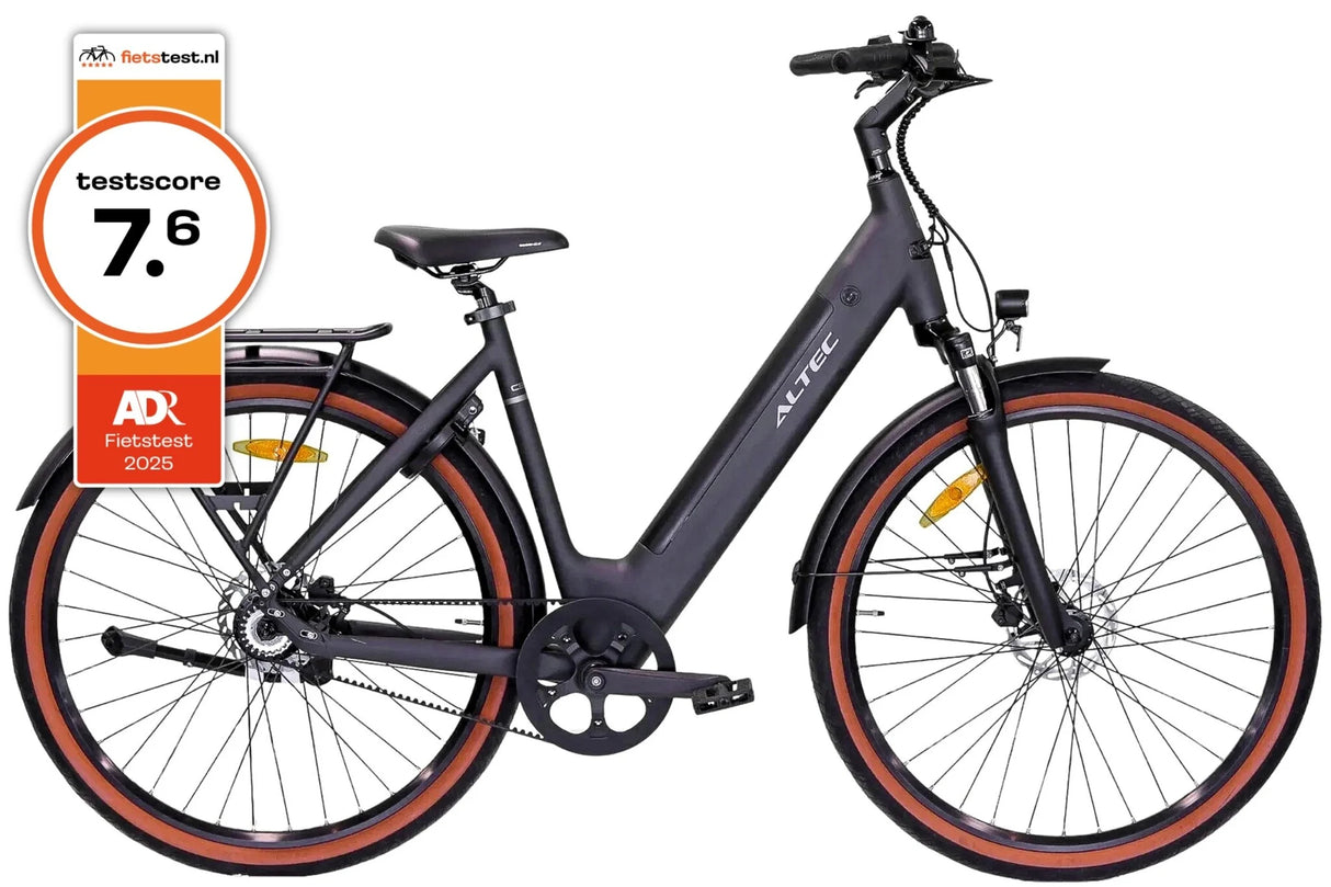 Altec Cento Elektrische Dames Fiets 28 inch Mat Zwart Intube Accu