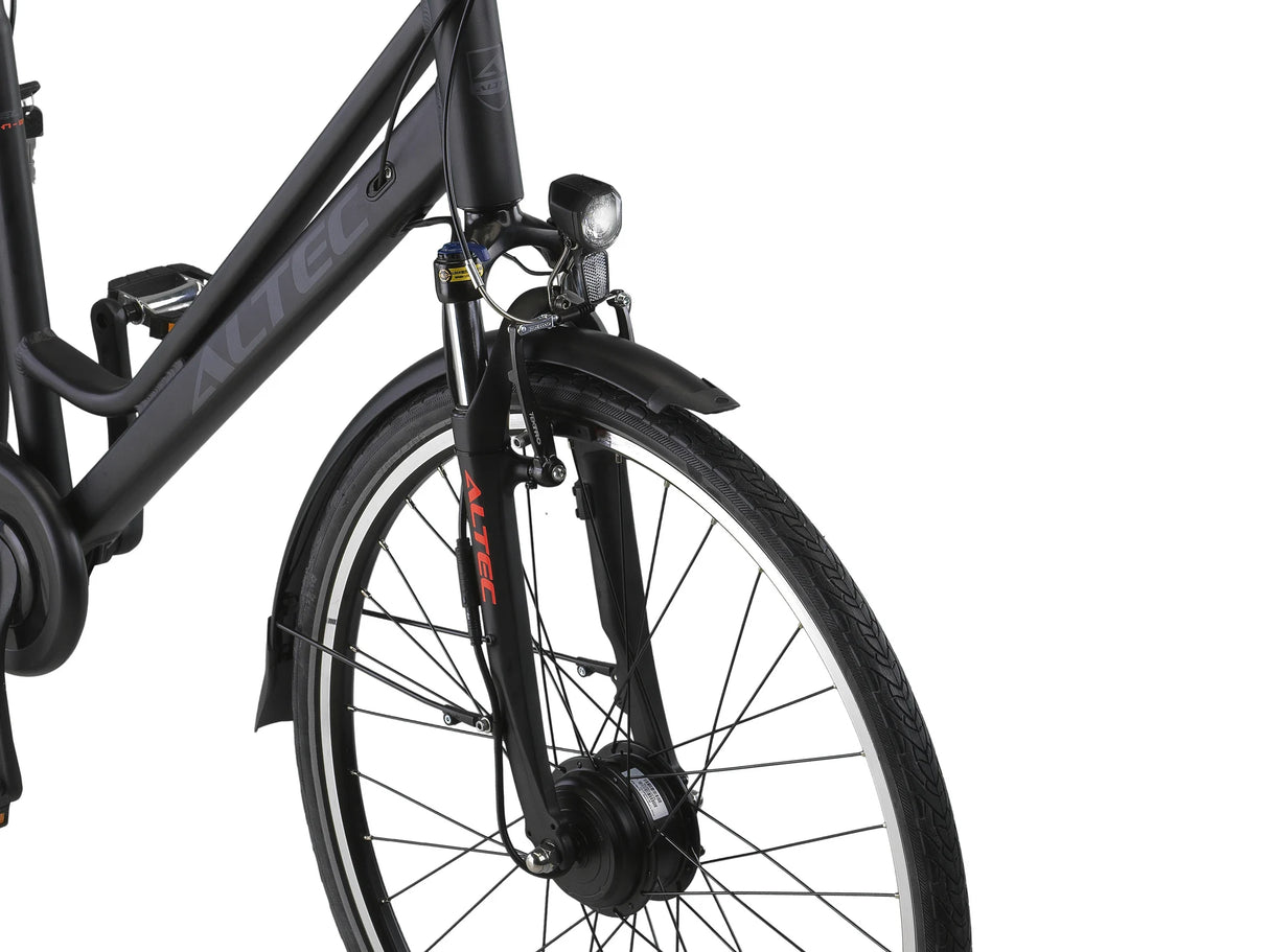 Altec Delta Elektrische dames fiets mat zwart e-bike