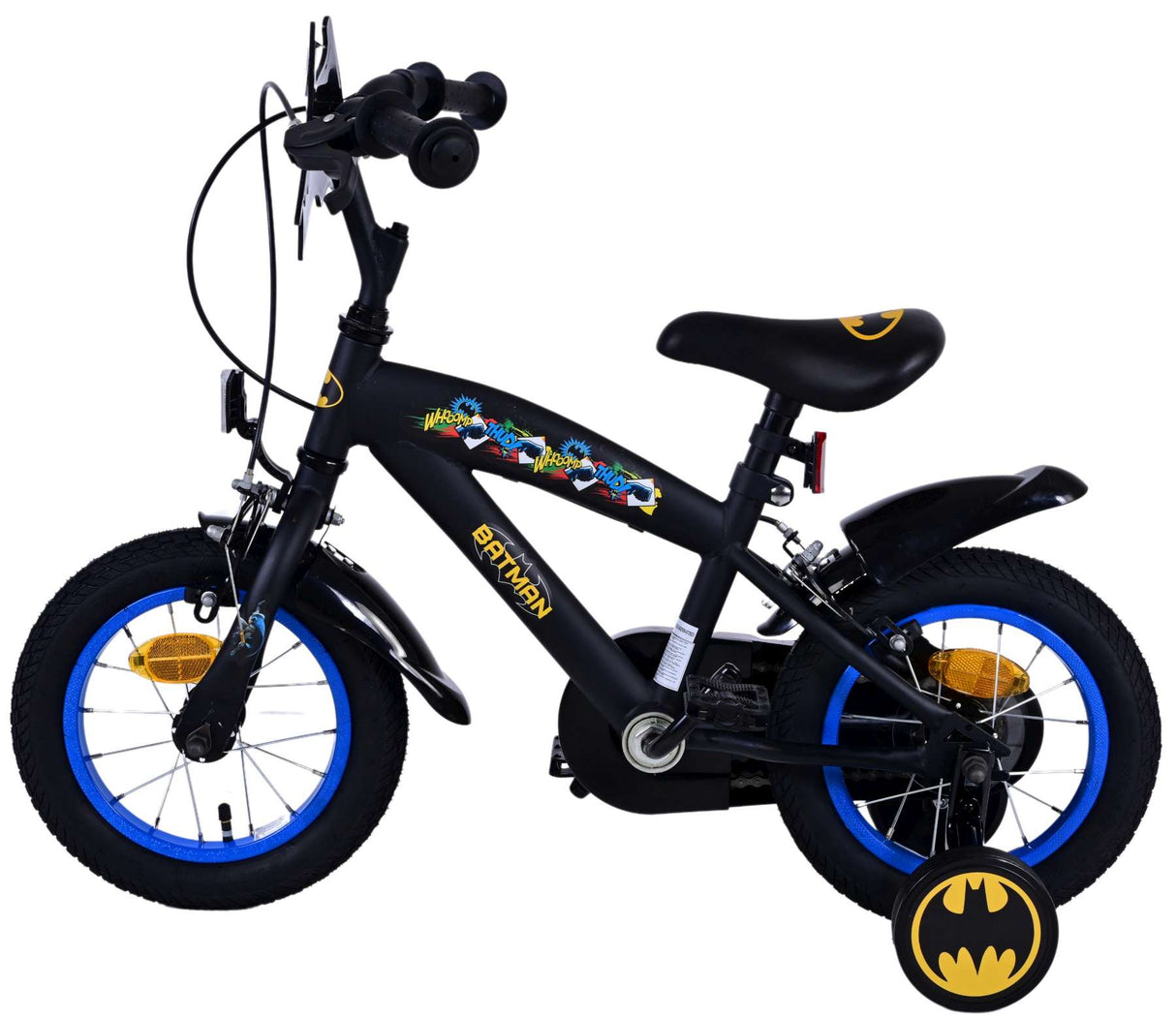 Batman Kinderfiets - Jongens 12 inch - Zwart - Twee handremmen