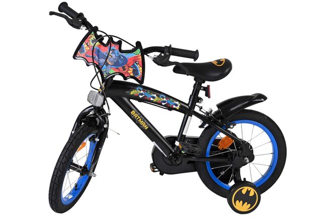 Batman Kinderfiets - Jongens fiets 14 inch - Zwart - Twee handremmen