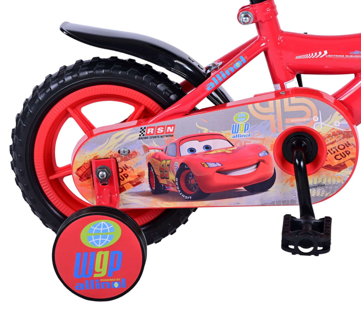 Disney Cars Kinderfiets - Jongens 10 inch - Rood - Doortrapper