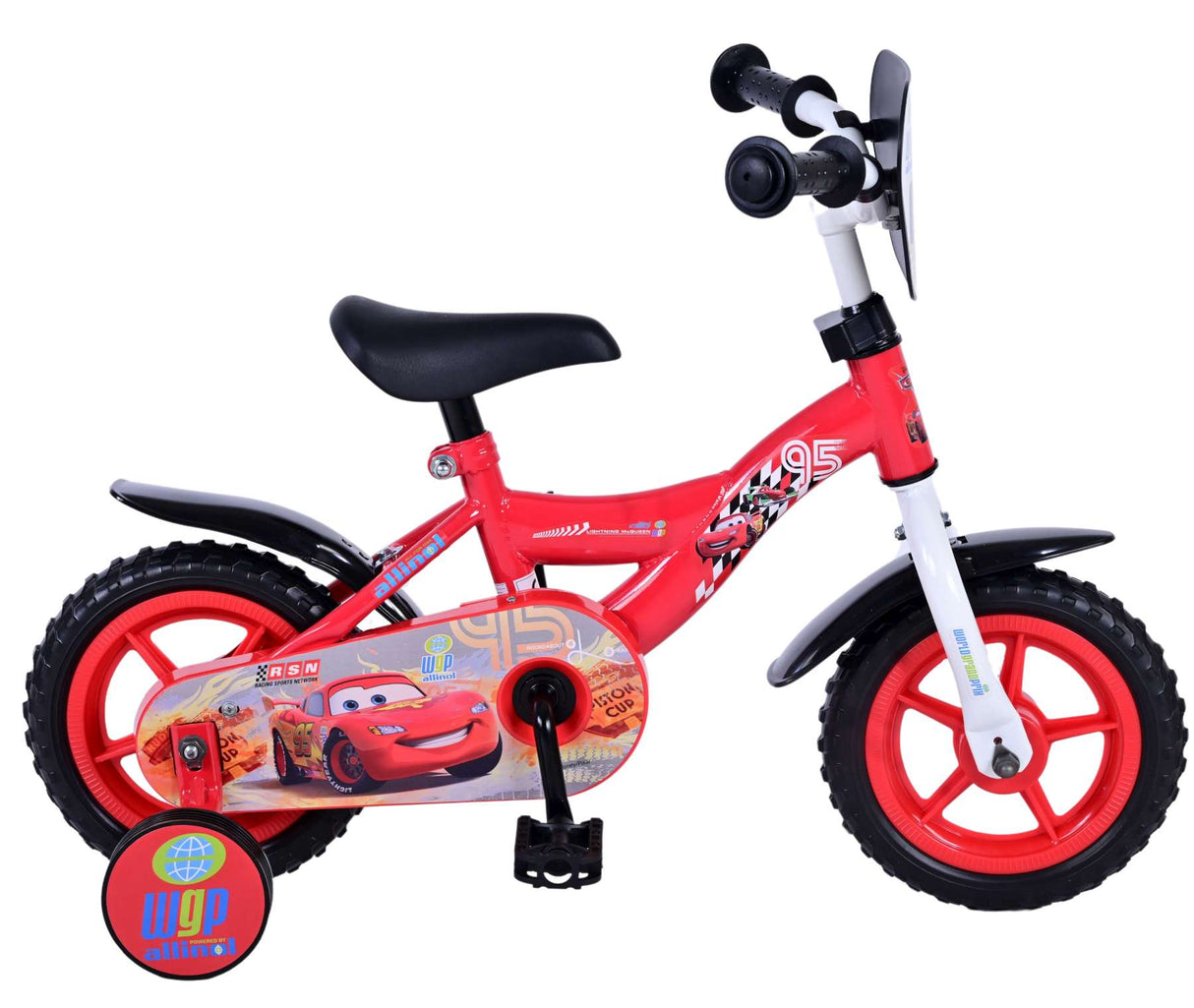 Disney Cars Kinderfiets - Jongens 10 inch - Rood - Doortrapper