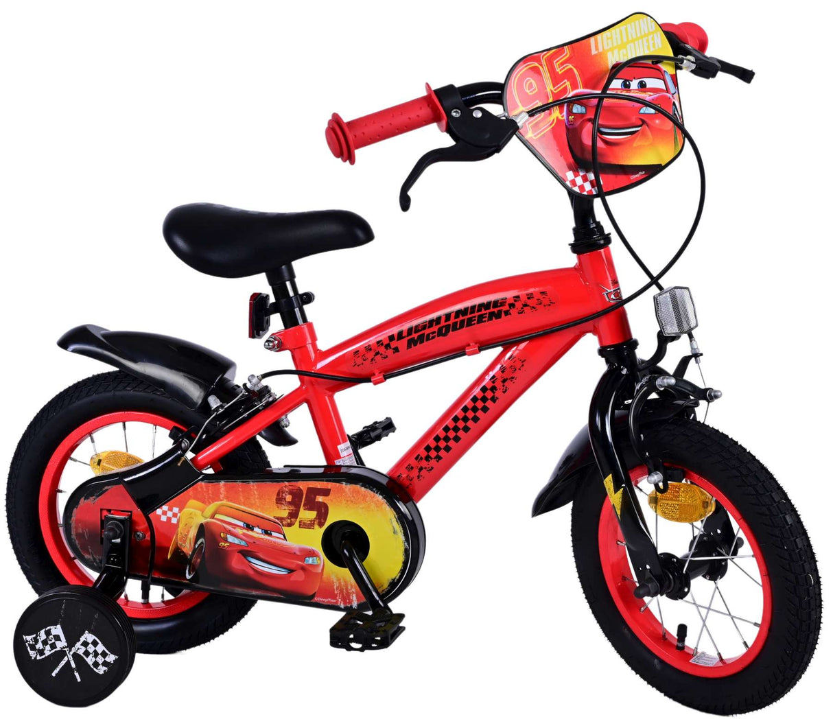 Disney Cars Kinderfiets - Jongens 12 inch - Twee handremmen