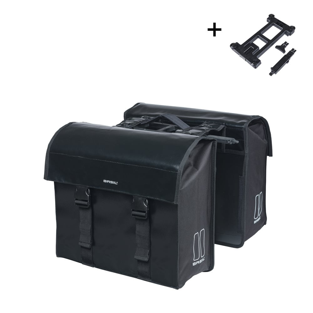 Dubbele Fietstas Basil Urban Load MIK 48-53L Black