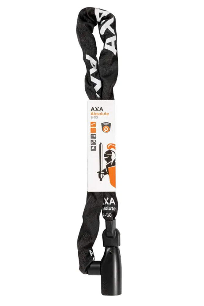 Kettingslot Axa Absolute 110cm x 8mm Zwart