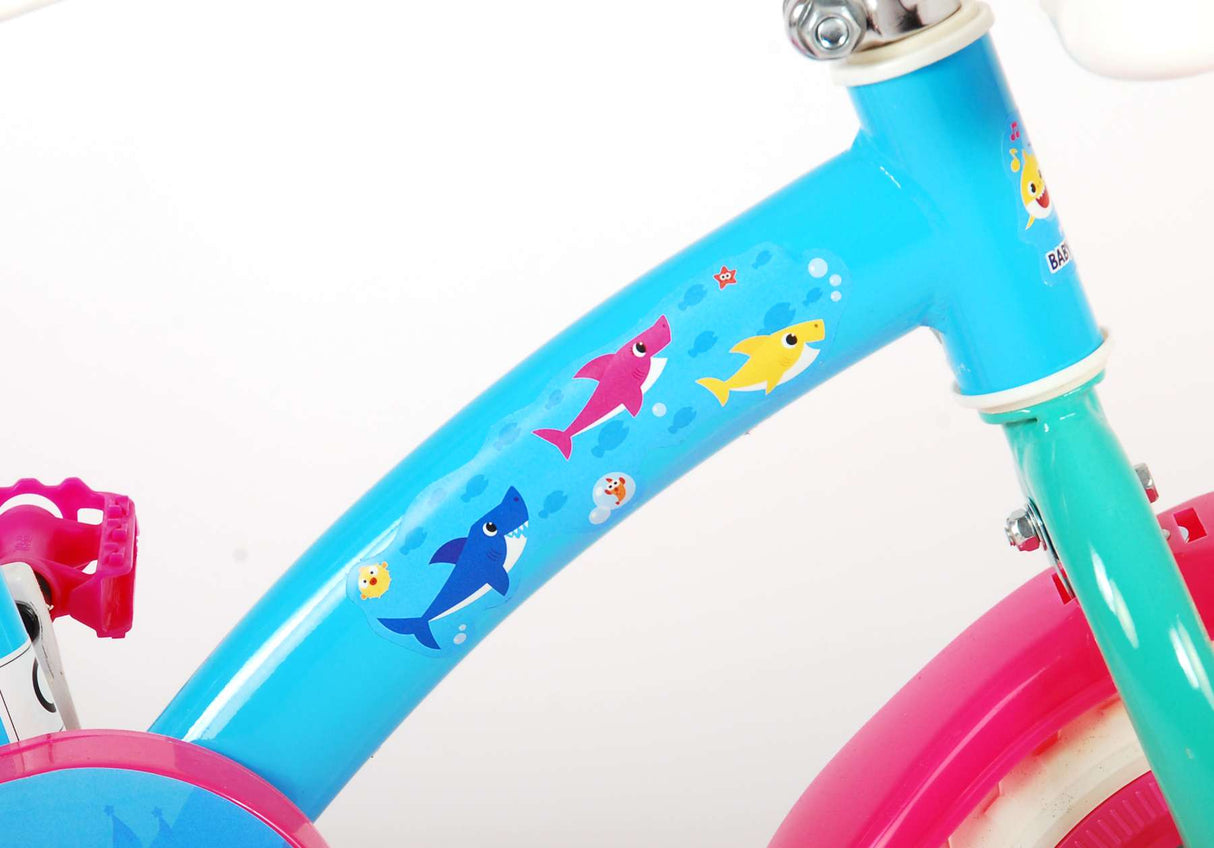Ocean Kinderfiets - Meisjes - 10 inch - Roze Blauw - Doortrapper