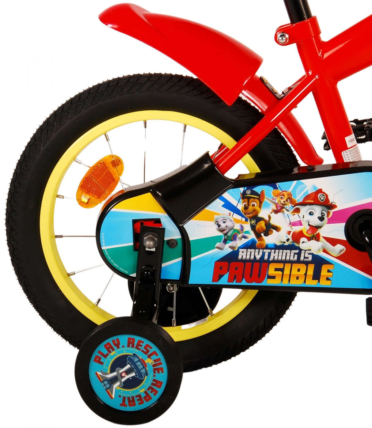 Paw Patrol Kinderfiets Jongens fiets 14 inch Rood/Blauw