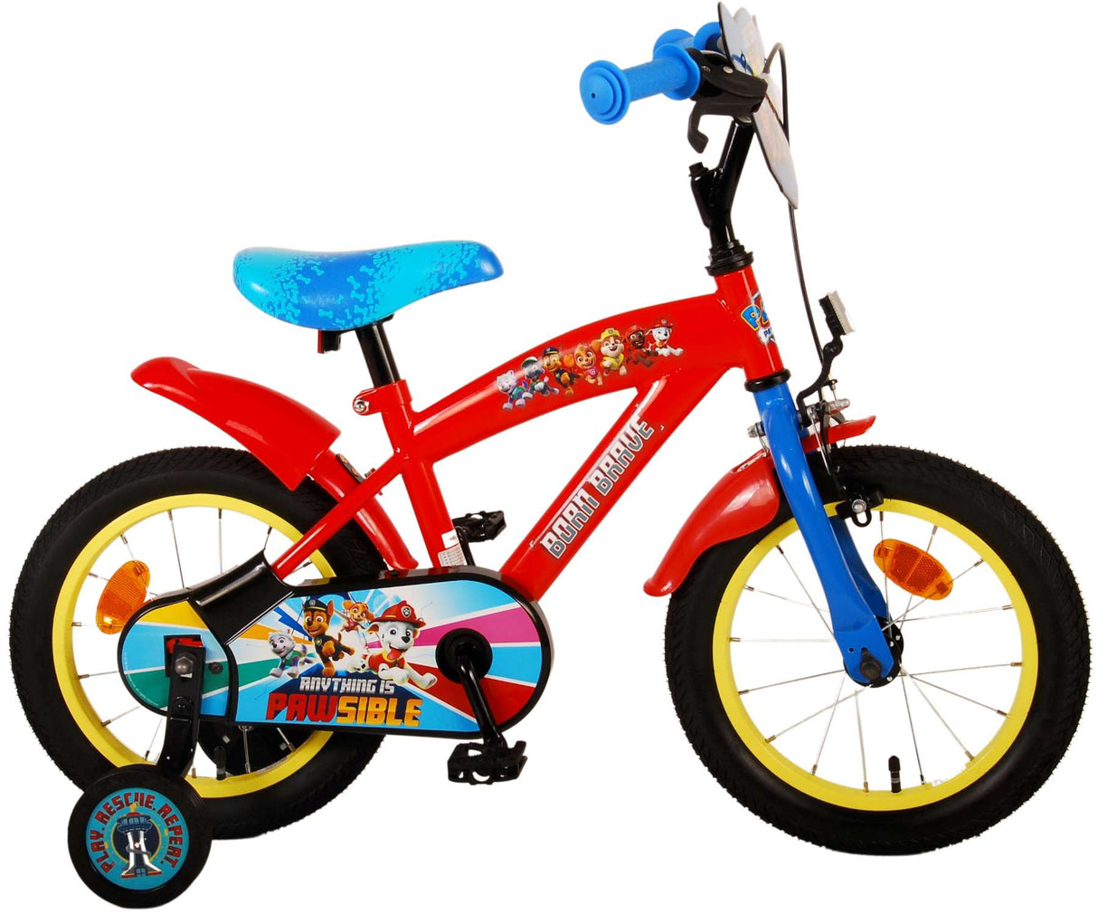 Paw Patrol Kinderfiets Jongens fiets 14 inch Rood/Blauw