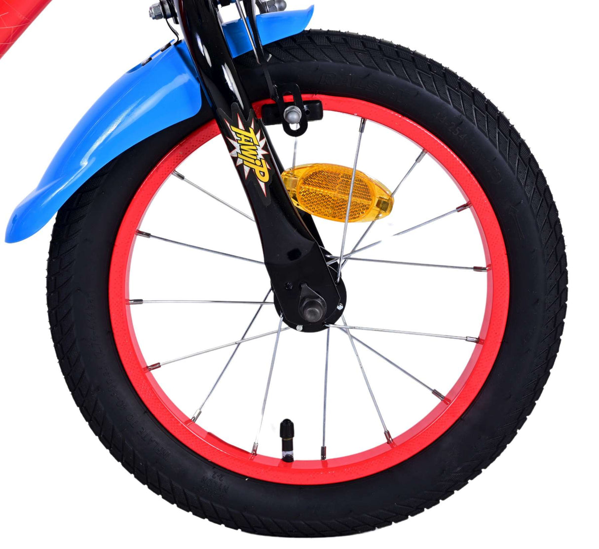 Spider Man Jongens fiets 14 inch Blauw-Rood Twee handremmen