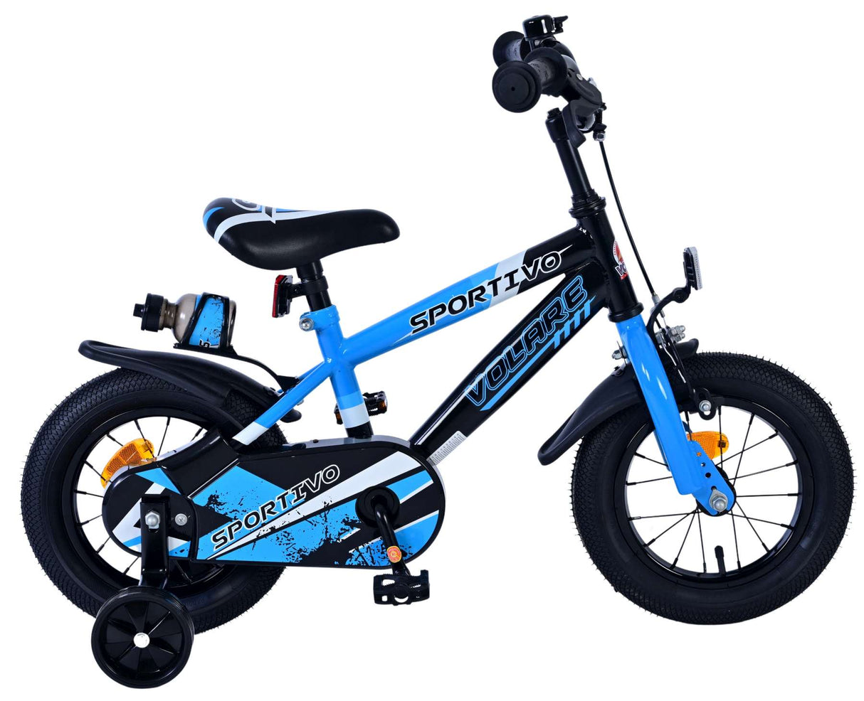 Volare Sportivo Kinderfiets - Jongens 12 inch - Blauw Zwart