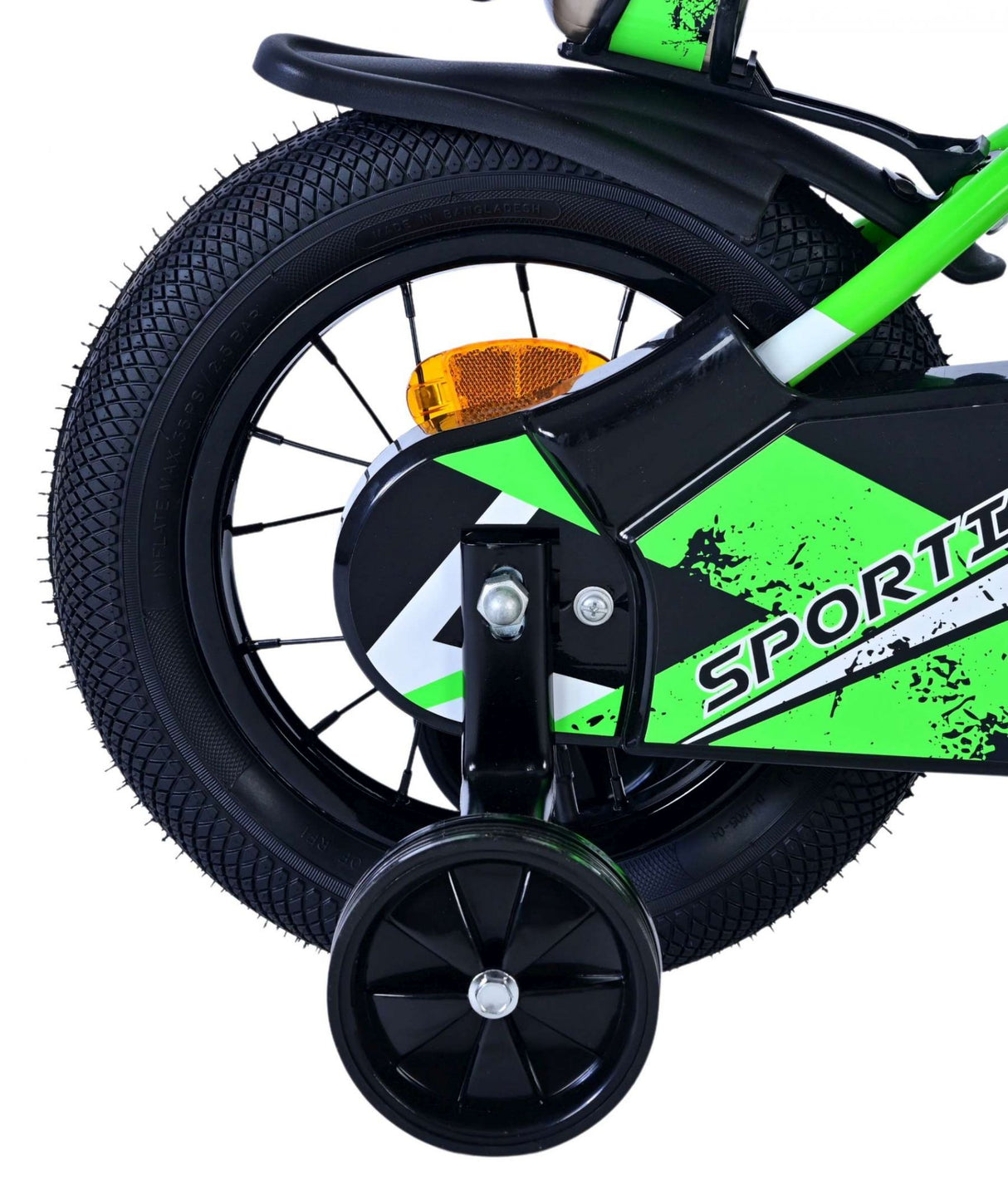 Volare Sportivo Kinderfiets - Jongens 12 inch - Groen Zwart