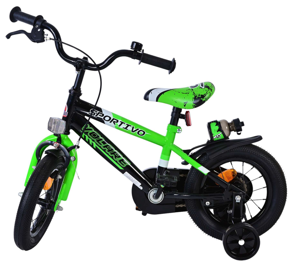 Volare Sportivo Kinderfiets - Jongens 12 inch - Groen Zwart