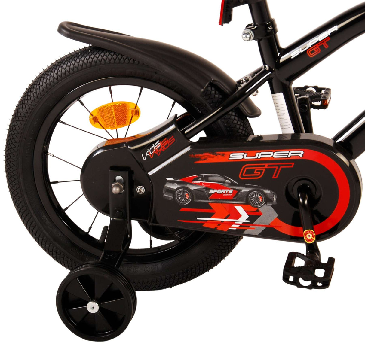 Volare Super GT Kinderfiets Jongens fiets Rood 14 inch