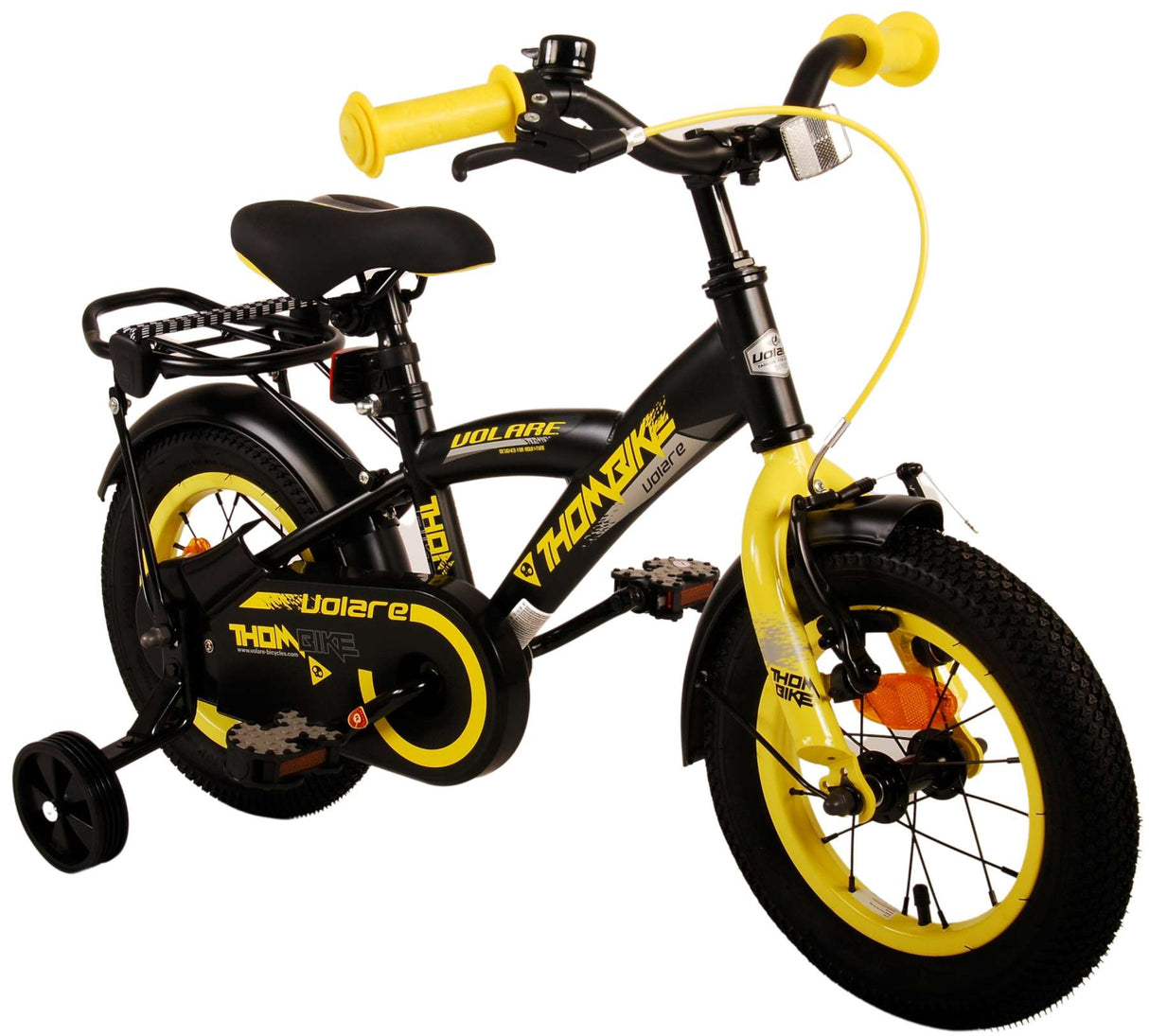 Volare Thombike Kinderfiets - Jongens 12 inch - Zwart Geel