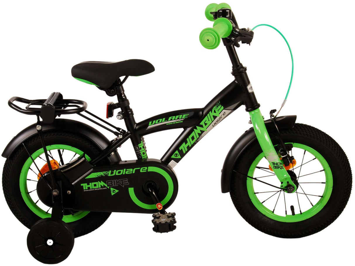 Volare Thombike Kinderfiets - Jongens 12 inch - Zwart Groen