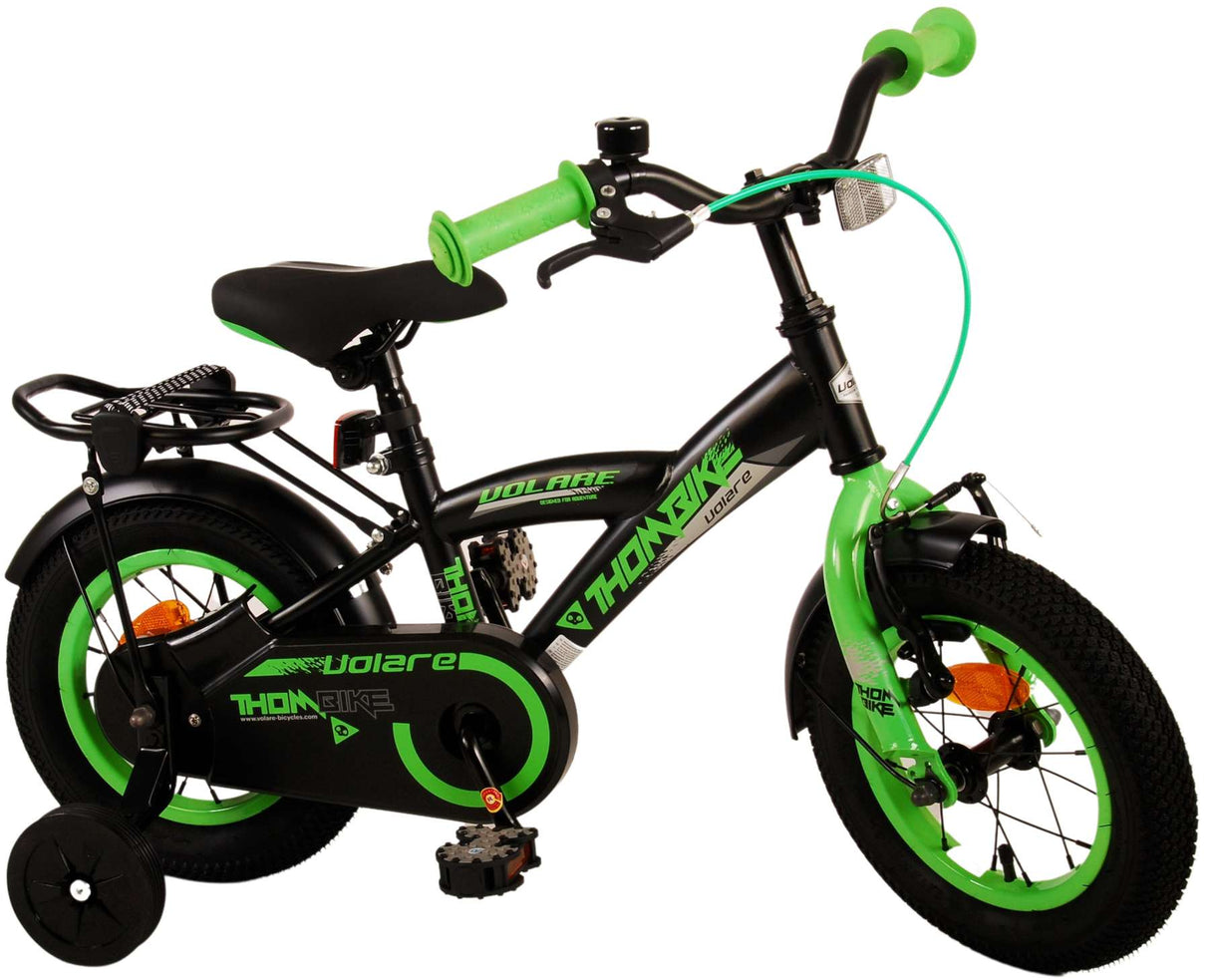 Volare Thombike Kinderfiets - Jongens 12 inch - Zwart Groen