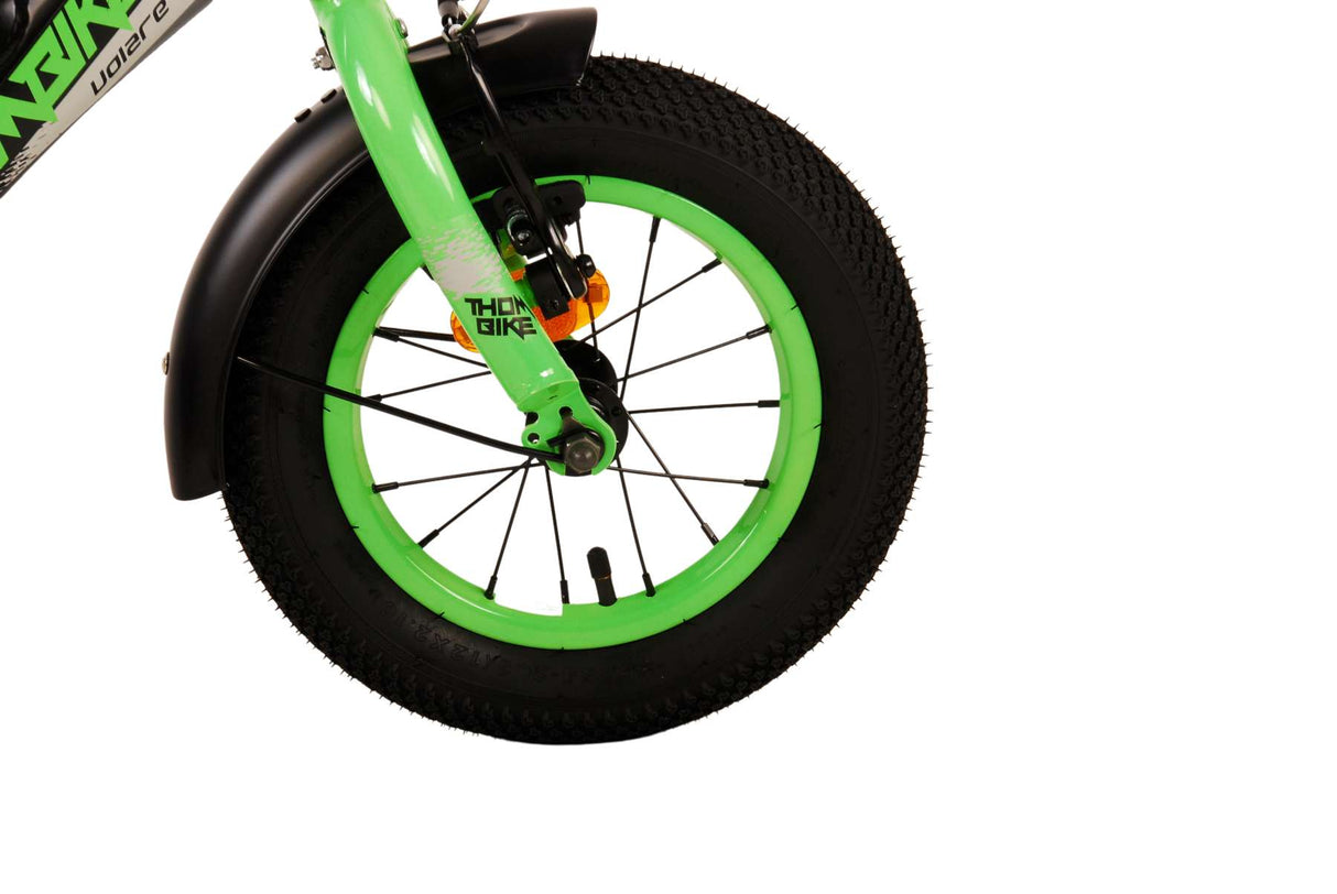 Volare Thombike Kinderfiets - Jongens 12 inch - Zwart Groen