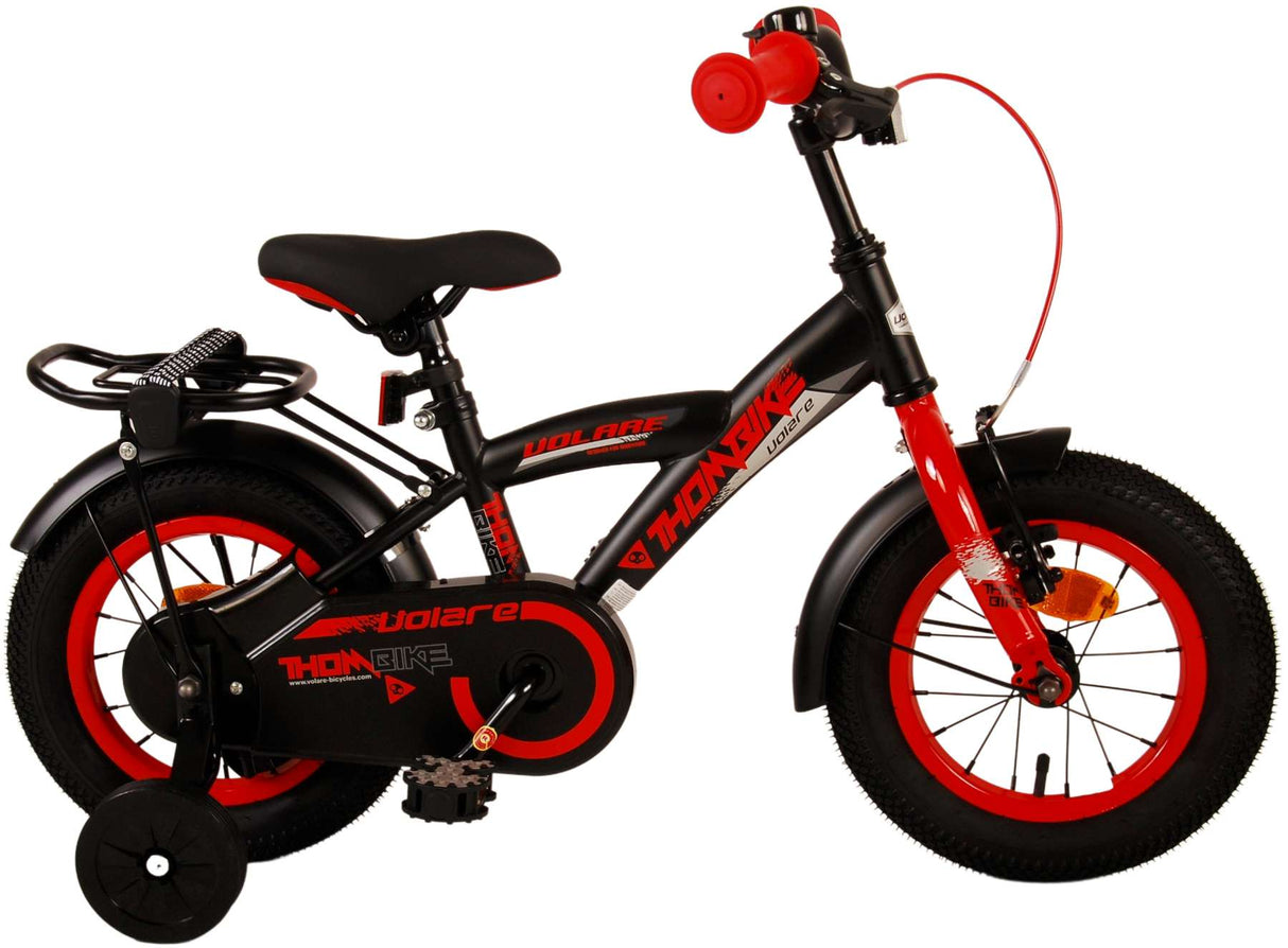 Volare Thombike Kinderfiets - Jongens 12 inch - Zwart Rood