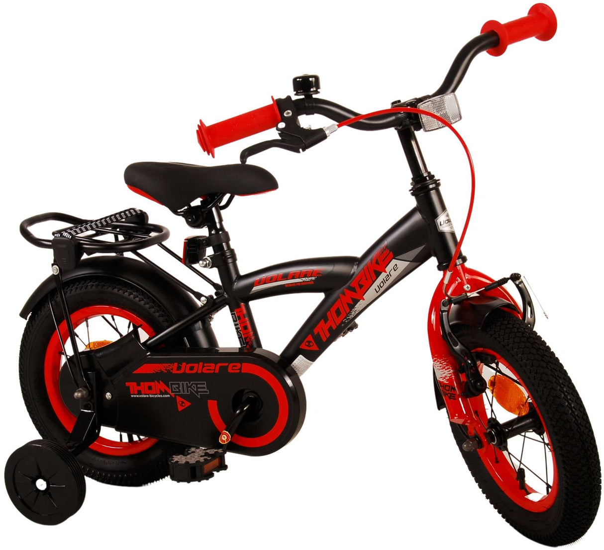 Volare Thombike Kinderfiets - Jongens 12 inch - Zwart Rood