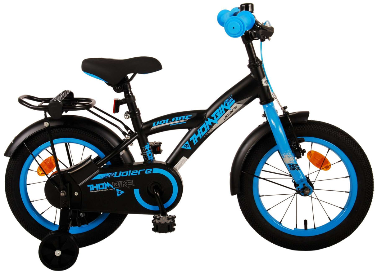 Volare Thombike Kinderfiets Jongens fiets Zwart Blauw 14 inch