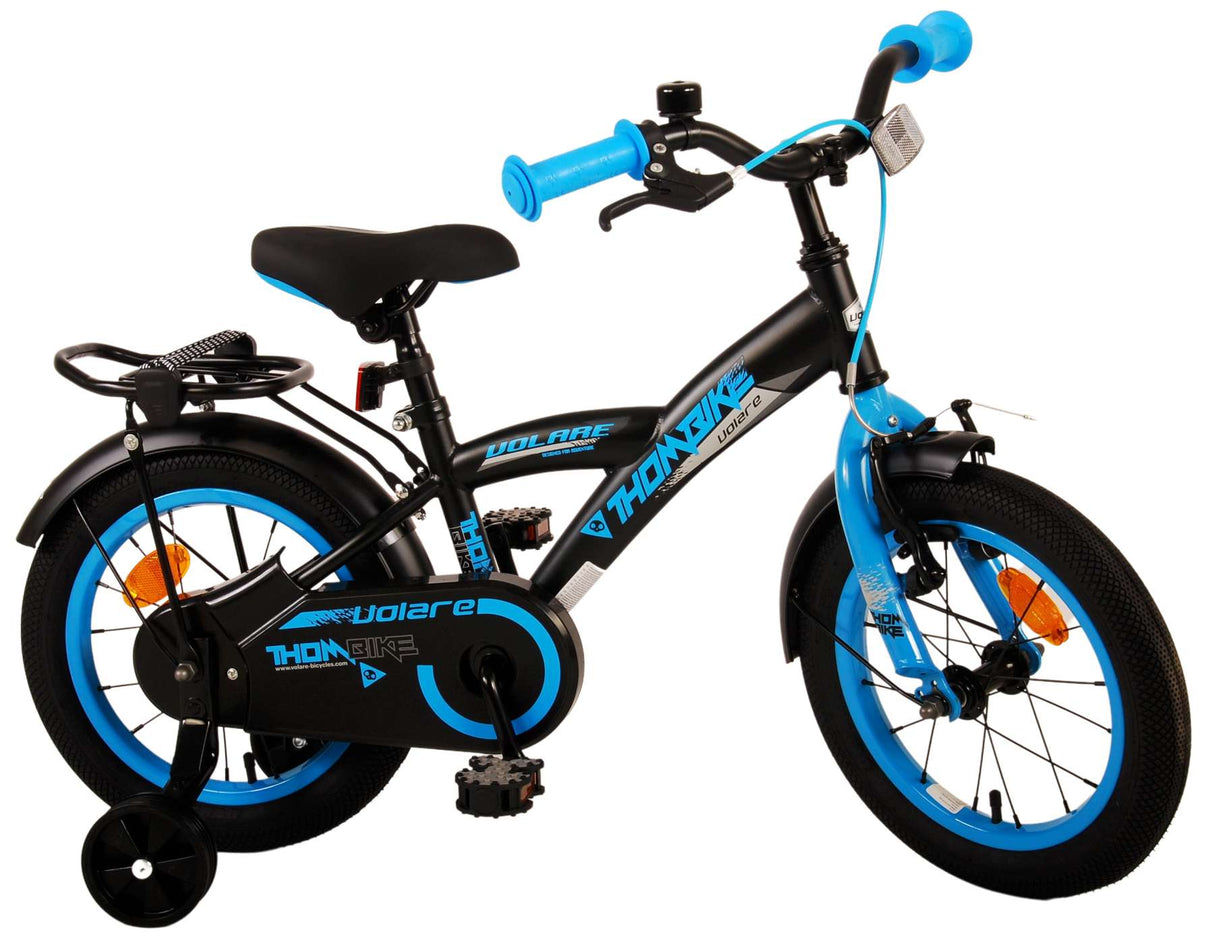 Volare Thombike Kinderfiets Jongens fiets Zwart Blauw 14 inch