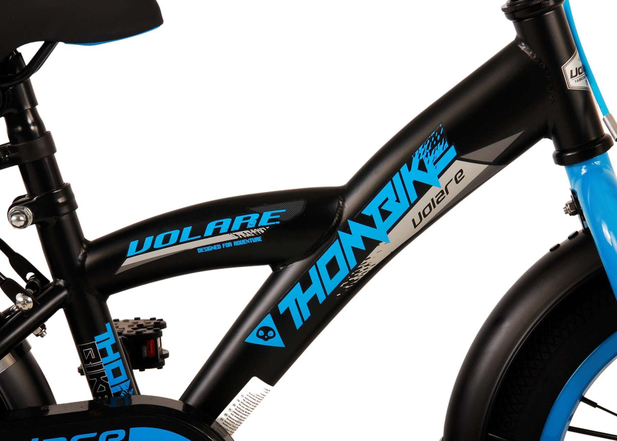 Volare Thombike Kinderfiets Jongens fiets Zwart Blauw 14 inch
