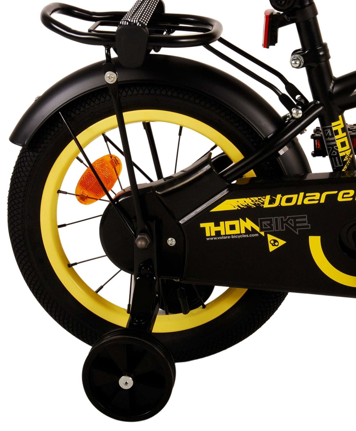 Volare Thombike Kinderfiets Jongens fiets Zwart Geel 14 inch