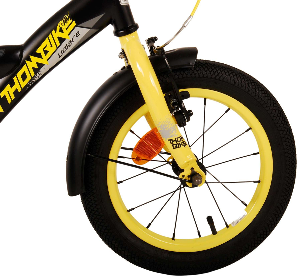 Volare Thombike Kinderfiets Jongens fiets Zwart Geel 14 inch