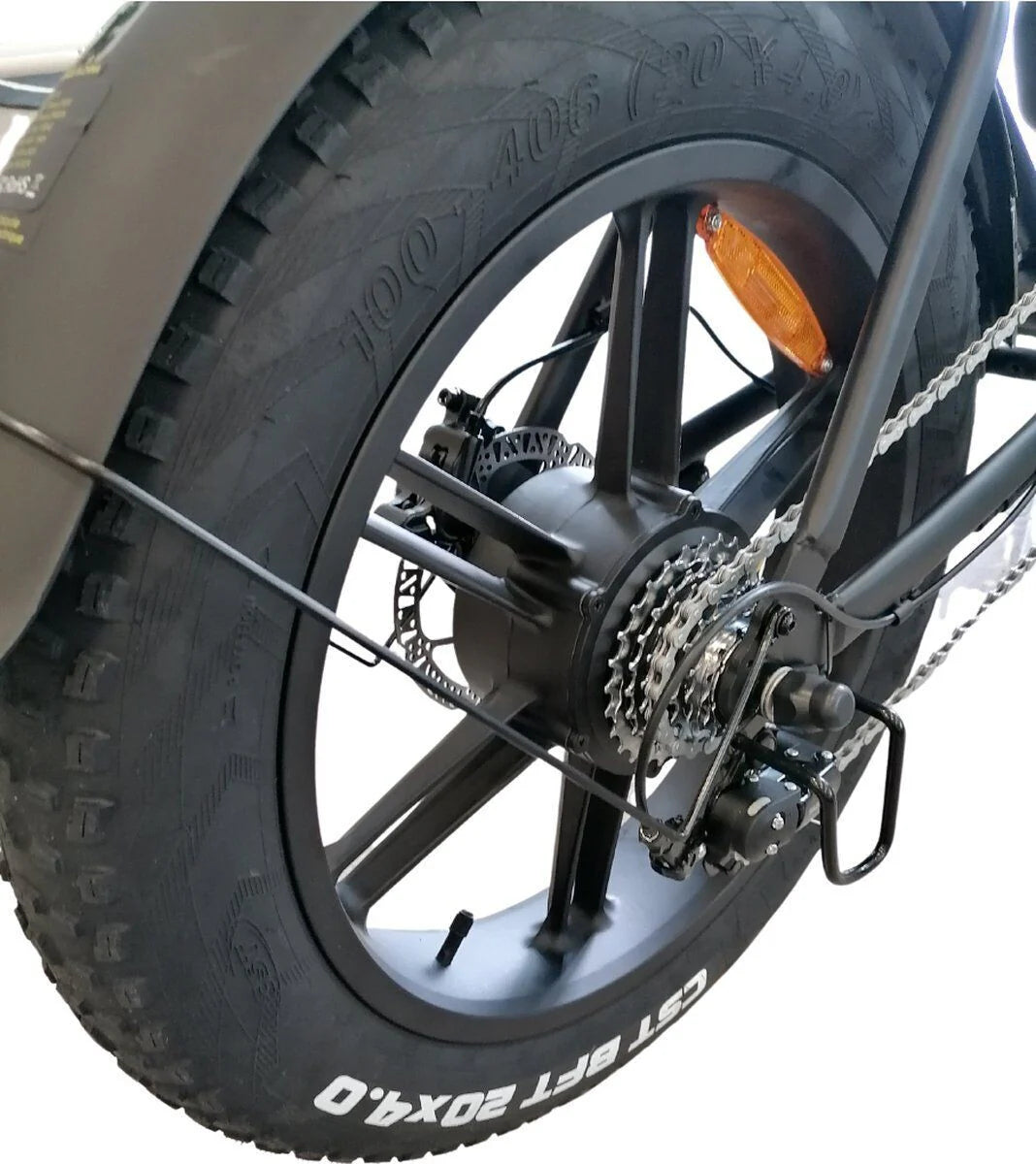 OUXI V8. Fatbike mat zwart