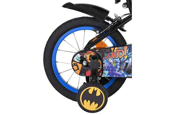 Batman Kinderfiets - Jongens fiets 14 inch - Zwart - Twee handremmen
