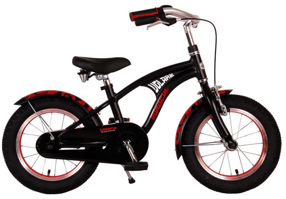 Volare Miracle Cruiser Kinderfiets Jongens fiets 14 inch Mat Zwart