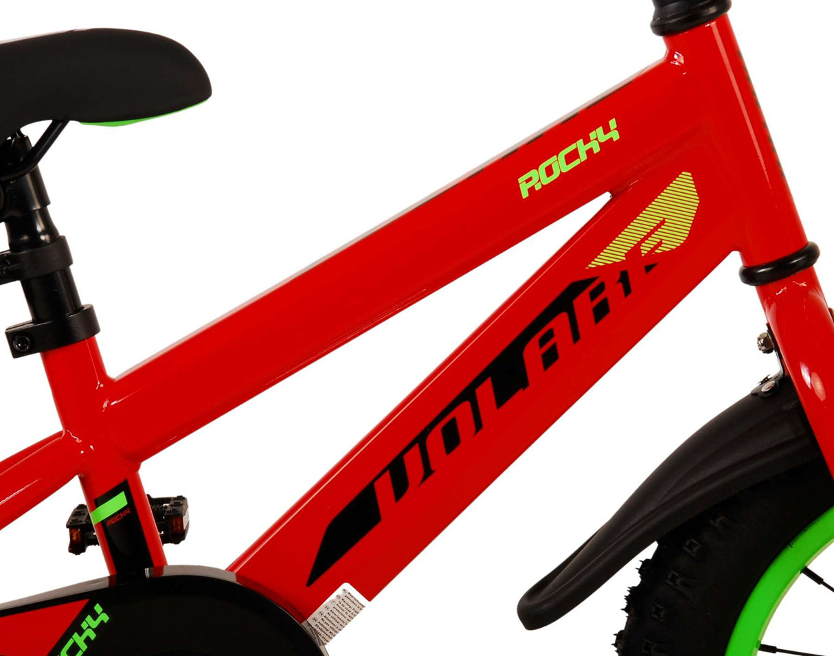 Volare Rocky Kinderfiets Jongens fiets rood 14 inch
