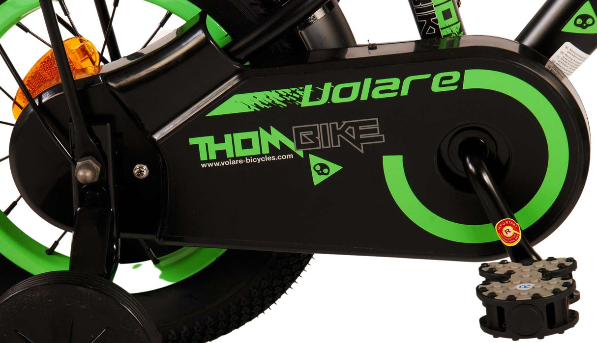 Volare Thombike Kinderfiets - Jongens 12 inch - Zwart Groen