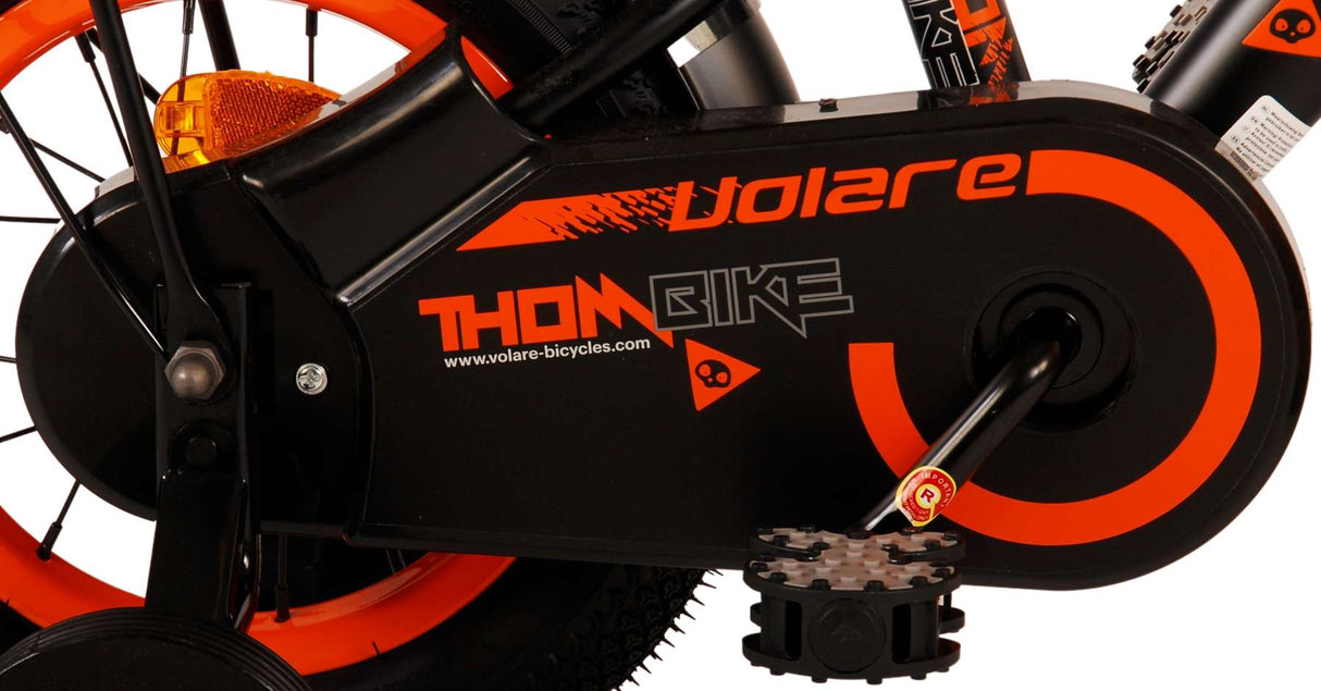Volare Thombike Kinderfiets - Jongens 12 inch - Zwart Oranje